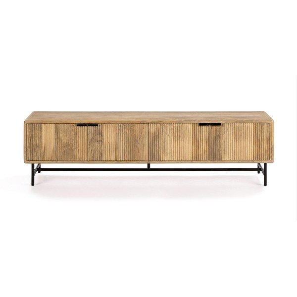 TV stolík z mangového dreva v prírodnej farbe 190x50x40 cm Mundra – MOME