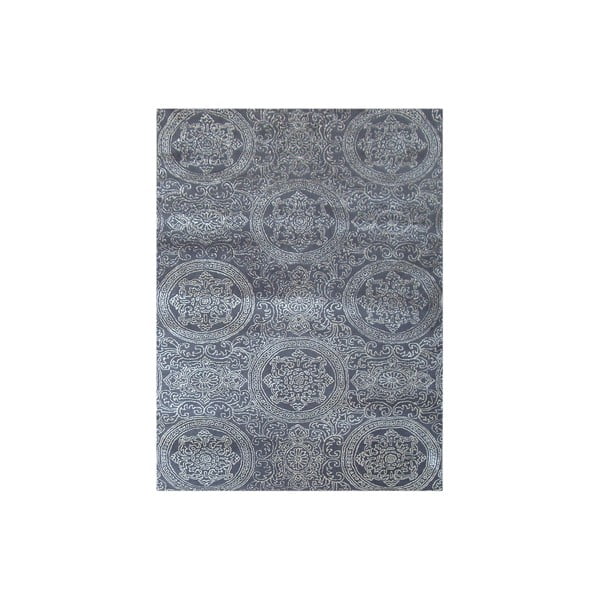 Ručne tkaný koberec Ring, 153x244 cm, sivý