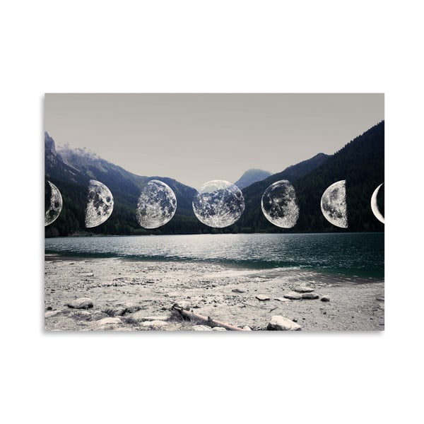 Plagát Americanflat Moonlight Mountains, 30 × 42 cm