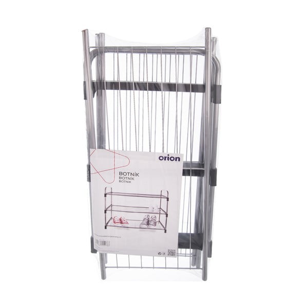 Kovový stojan na topánky v striebornej farbe - Orion-image-3