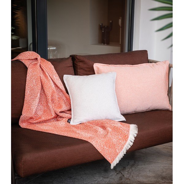 Červený pléd s podielom bavlny Euromant Dotty Diamond, 140 x 180 cm-image-1