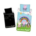 Bavlnené detské obliečky so svietiacim efektom na jednolôžko 140x200 cm Peppa Pig – Jerry Fabrics