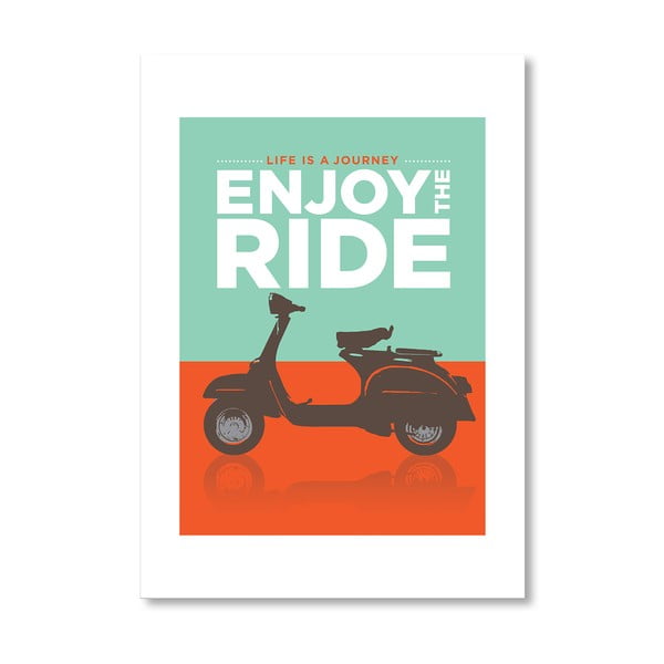 Autorský plagát Enjoy the Ride Vespa