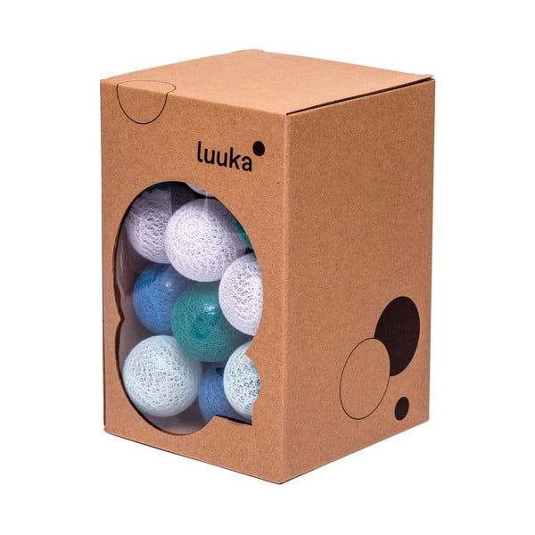 Tyrkysovomodrá svetelná reťaz na batérie s LED žiarovkami LUKKA, 30 svetielok-image-2