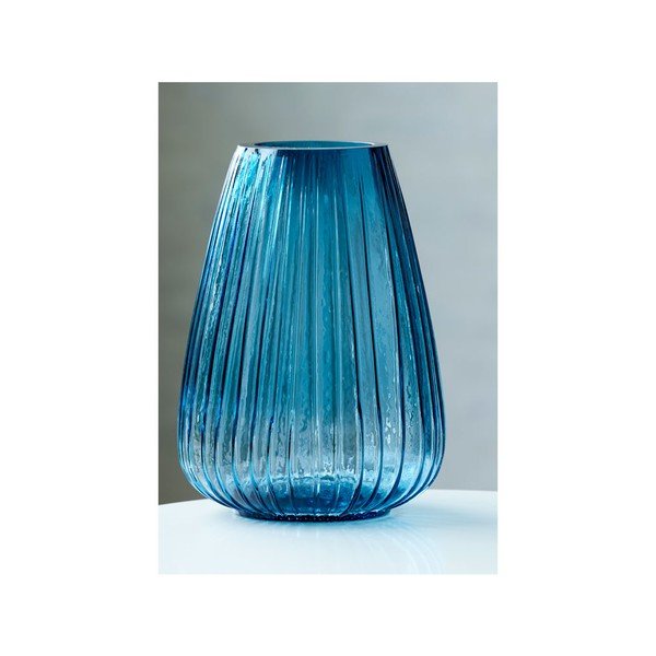 Modrá sklenená váza Bitz Kusintha, výška 22 cm-image-4