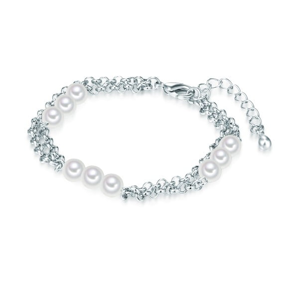 Perlový náramok Nova Pearls Copenhagen Chloé, dĺžka 17-20 cm