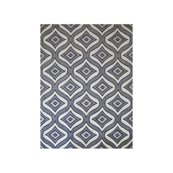 Ručne tuftovaný sivý koberec Bakero Greco, 122 x 183 cm