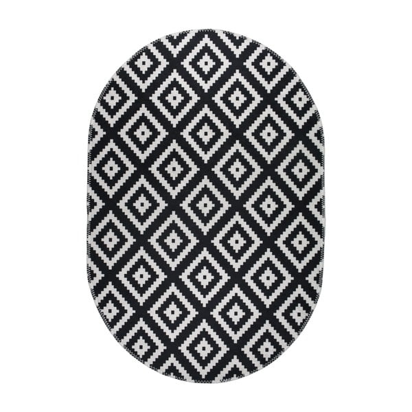 Čierno-biely umývateľný koberec 120x180 cm – Vitaus