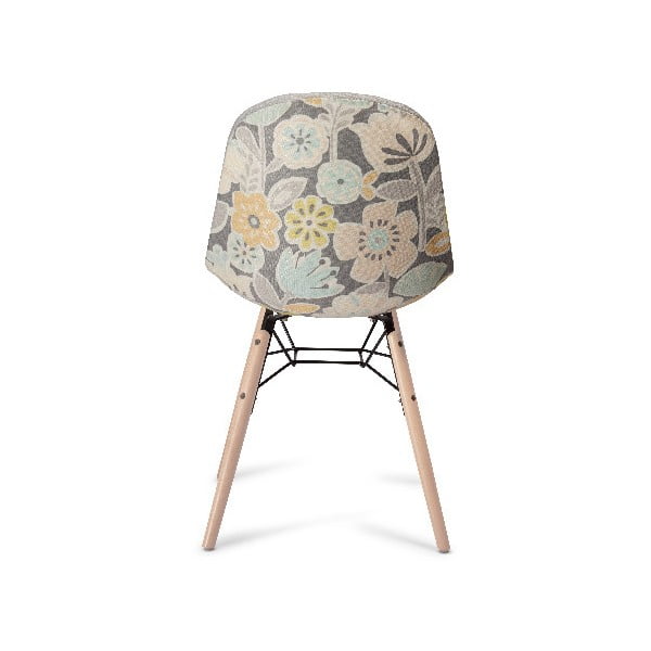 Sivá jedálenská stolička s nohami z bukového dreva Furnhouse Sun