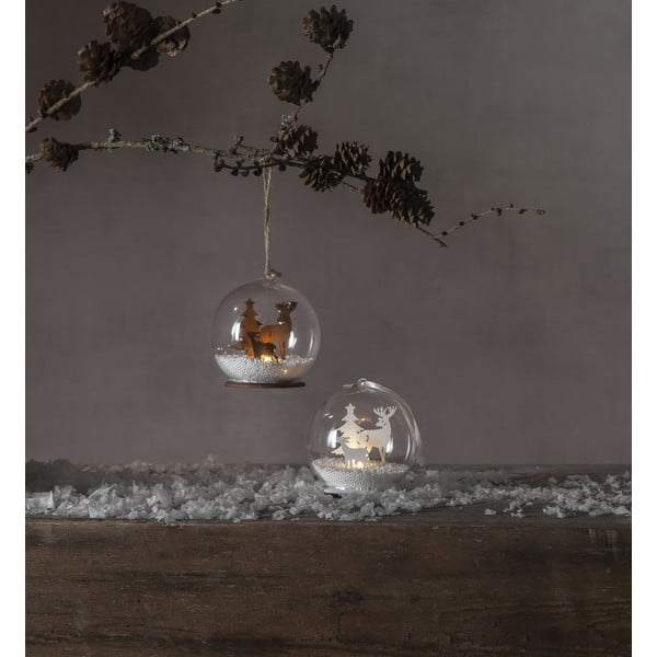 Svetelná dekorácia s vianočným motívom v prírodnej farbe ø 8 cm Fauna – Star Trading-image-2