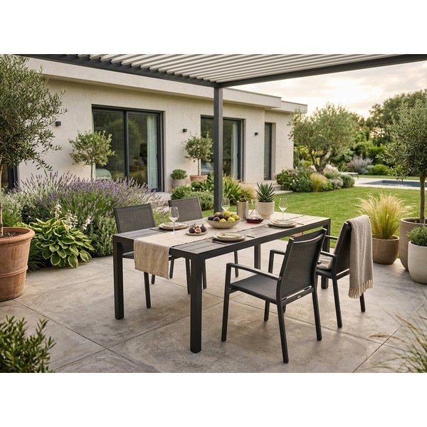 Záhradný stôl s artwood doskou Bonami Selection Víking, 90 x 205 cm-image-4