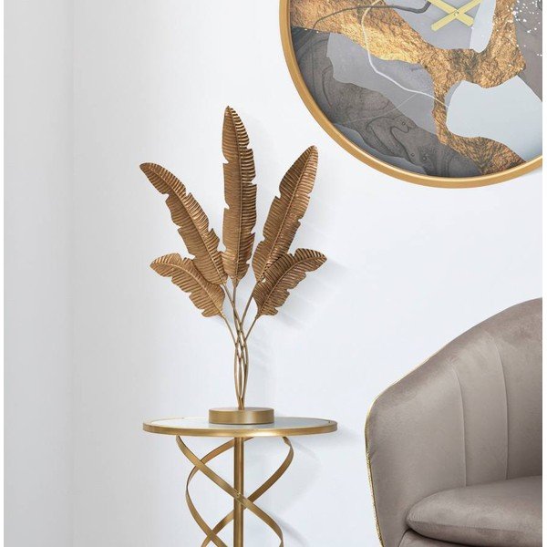 Dekoratívna soška v zlatej farbe Mauro Ferretti Five Leaf-image-1