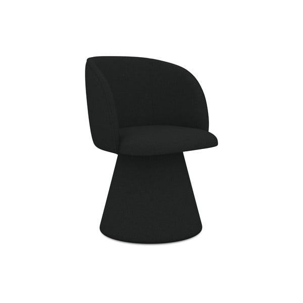Čierne čalúnené jedálenské kreslo Maia – Makamii