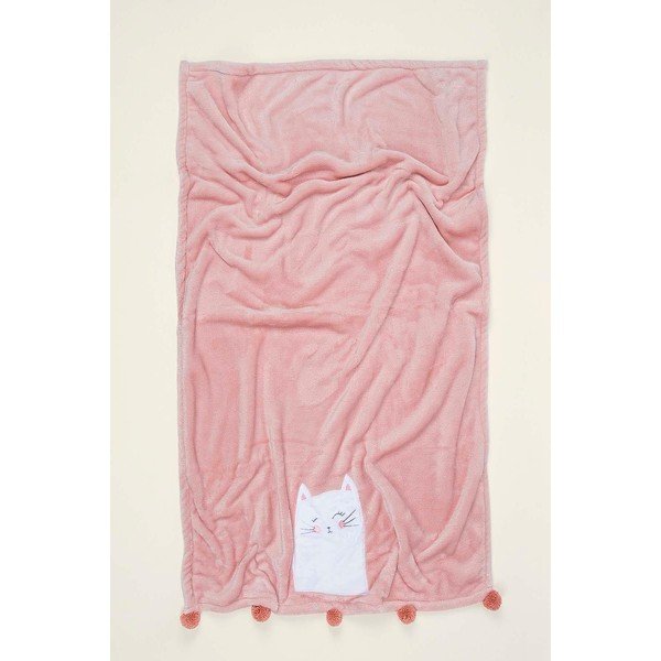 Ružová bavlnená detská deka 75x120 cm Kitty – Mijolnir-image-1