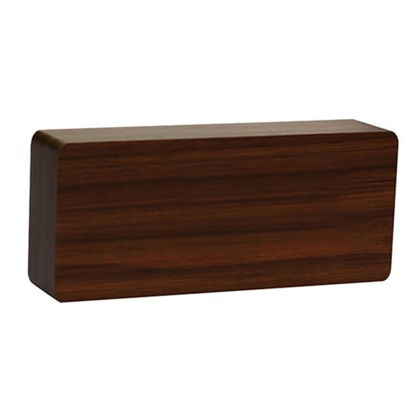 Tmavohnedý budík so zeleným LED displejom Gingko Slab Click Clock-image-2