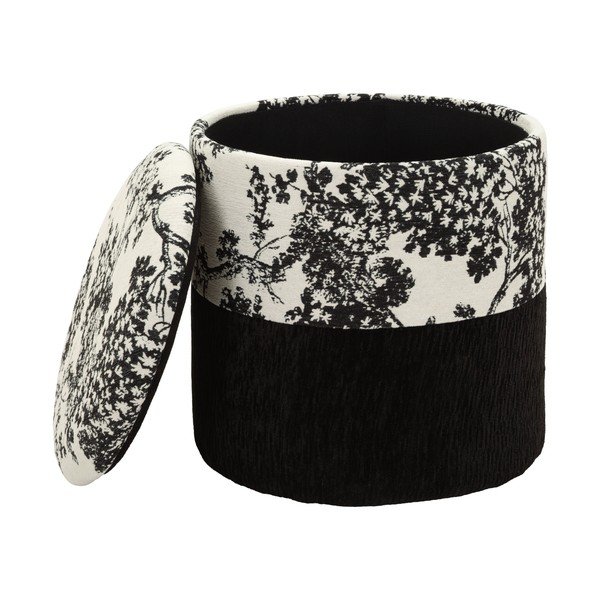 Čierno-biely taburet Oriental Style – Mauro Ferretti-image-3