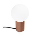 Svetlohnedá stolová lampa so skleneným tienidlom (výška  19 cm) Orbital – Sollux