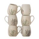 Béžové hrnčeky v súprave 6 ks z kameniny 400 ml Bea – Bloomingville