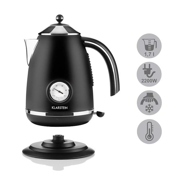 Čierna rýchlovarná kanvica Klarstein Aquavita Chalet-image-4