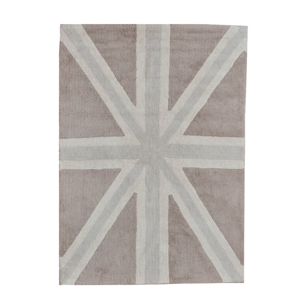 Béžový bavlnený ručne vyrobený koberec Lorena Canals UK, 120 x 160 cm