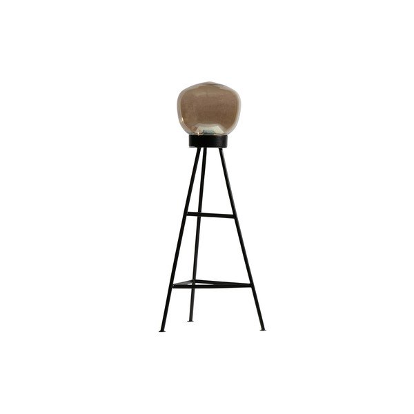 Čierna voľne stojaca lampa BePureHome Dome, výška 84 cm