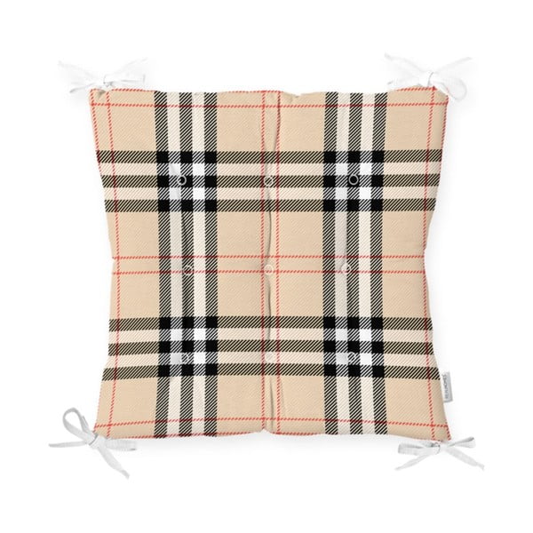 Sedák na stoličku Minimalist Cushion Covers Flannel Beige, 40 x 40 cm