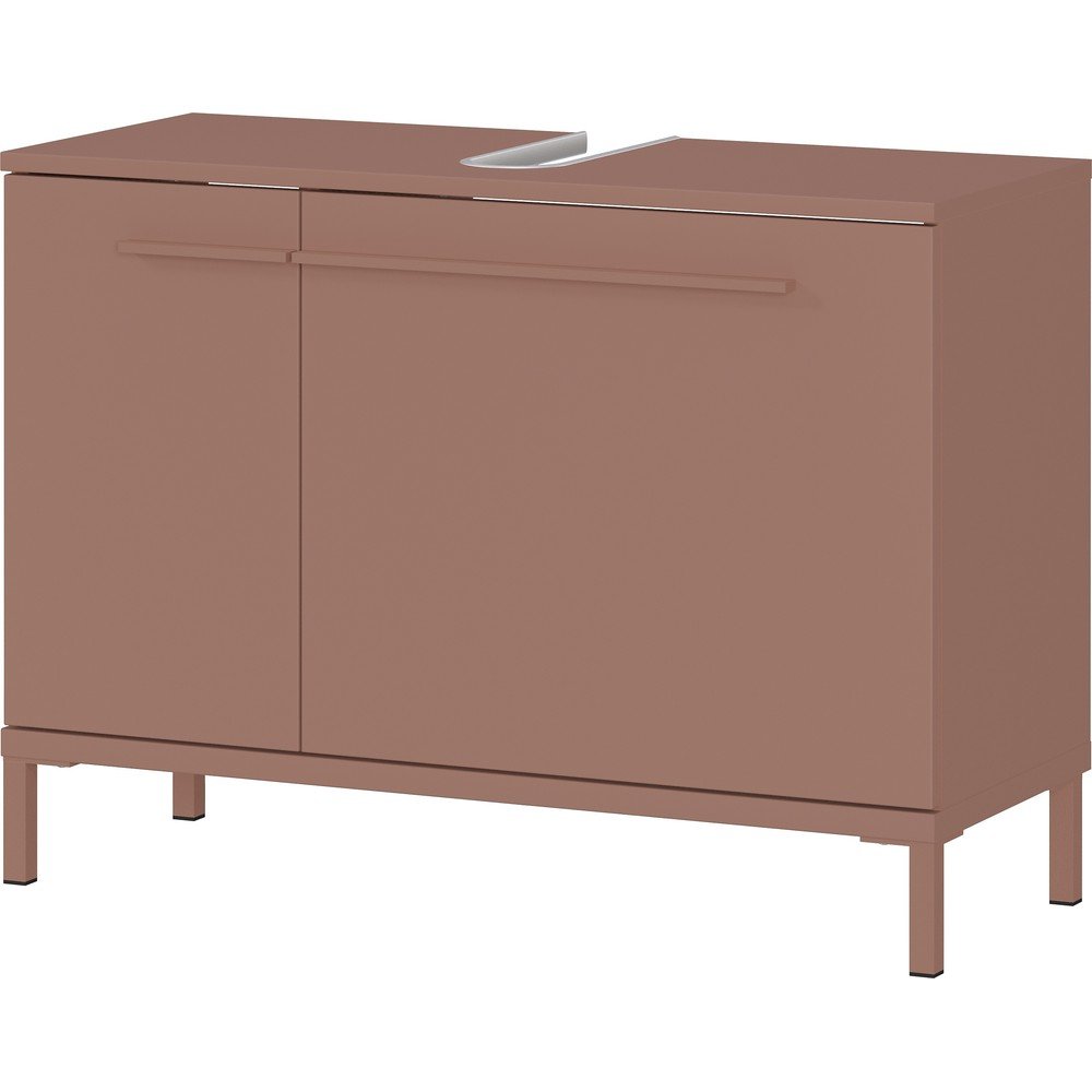 Hnedá matná skrinka pod umývadlo 80x59 cm Laurino – Germania