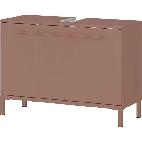 Hnedá matná skrinka pod umývadlo 80x59 cm Laurino – Germania