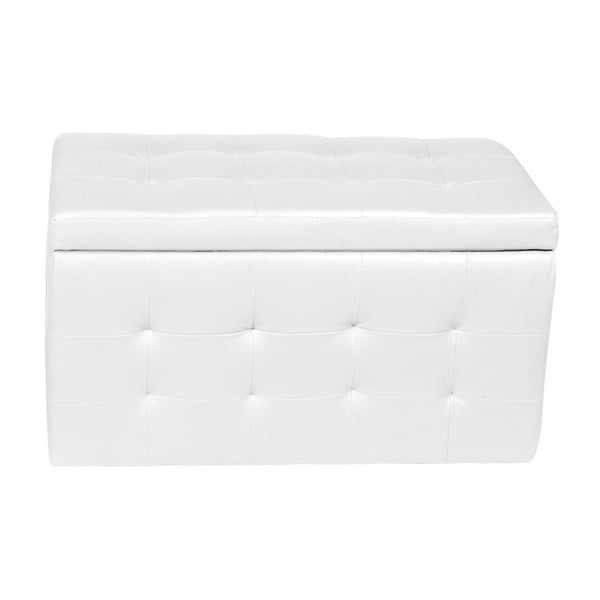 Biela taburetka s úložným priestorom Esidra Multi, 84 x 49 cm-image-3