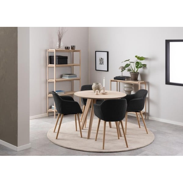 Okrúhly jedálenský stôl s doskou v dubovom dekore ø 100 cm Townsville – Actona-image-4