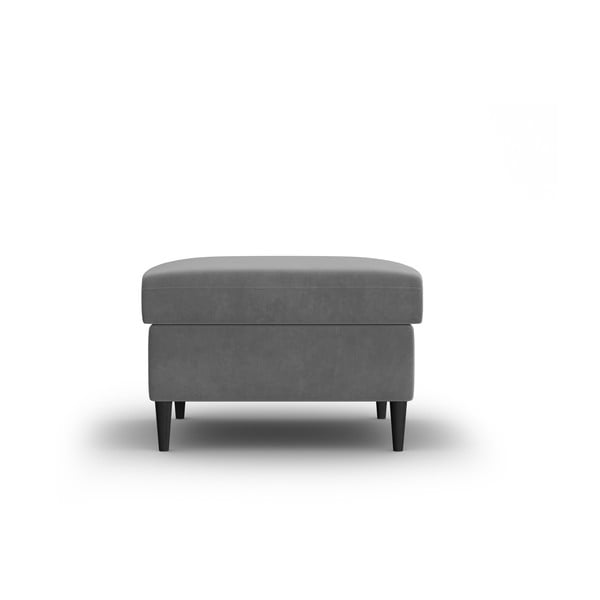 Svetlosivá zamatová podnožka Kyoto – Cosmopolitan Design