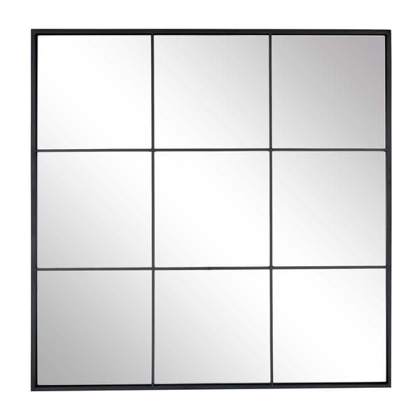 Nástenné zrkadlo s čiernym kovovým rámom Westwing Collection Clarita, 70 x 70 cm