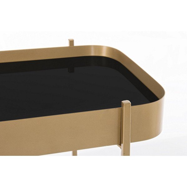 Konzolový stolík so sklenenou doskou v zlatej farbe 43x120,5 cm Rashida – Bizzotto-image-3
