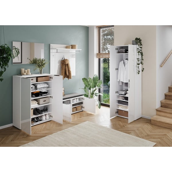 Biela šatníková skriňa 59x197 cm Genova – Germania-image-1