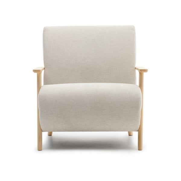 Béžové/krémové ženilkové kreslo Meghan – Kave Home-image-3