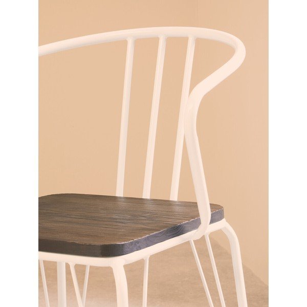 Biela/v prírodnej farbe jedálenská stolička z brestového dreva District – Premier Housewares-image-3