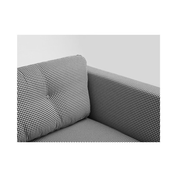 Čierno-biela trojmiestna pohovka Custom Form Houndstooth-image-2