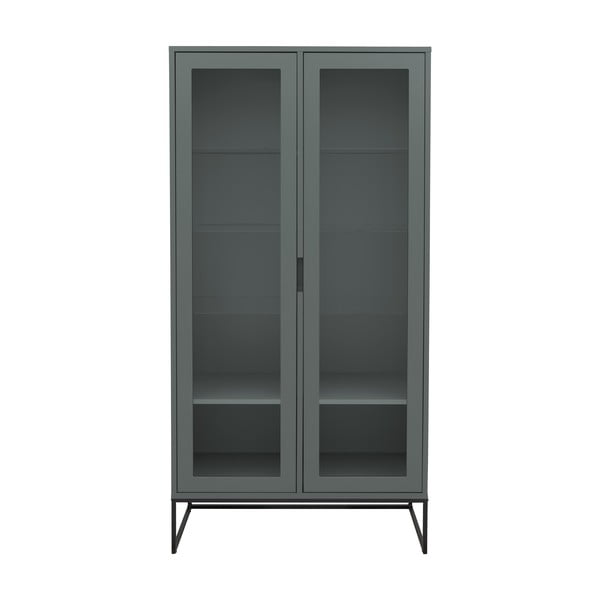 Sivozelená vitrína 90x178 cm Lipp - Tenzo