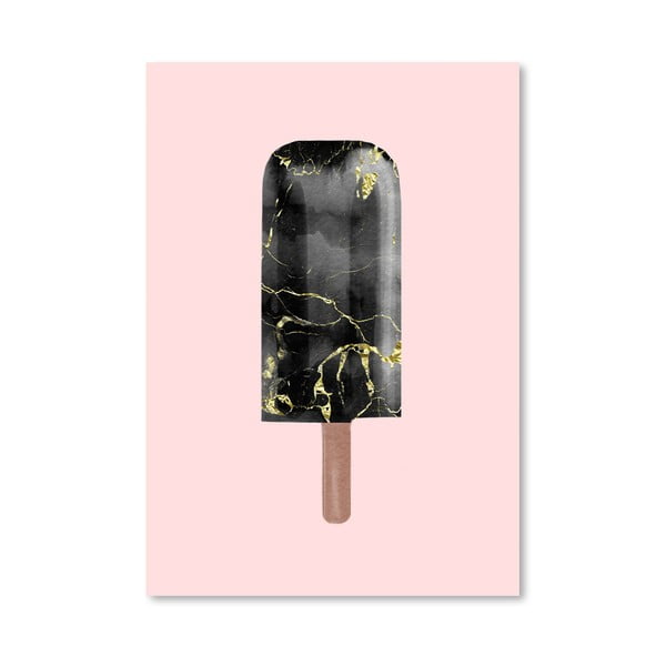 Plagát Americanflat Black Marble And Gold Popsicle, 30 × 42 cm