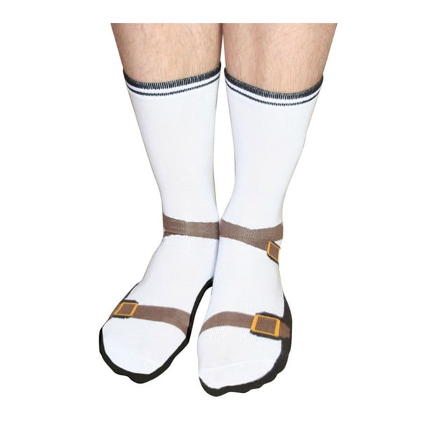 Ponožky s motívom ponožiek v sandáloch Gift Republic Sandals, veľkosť 37 - 45