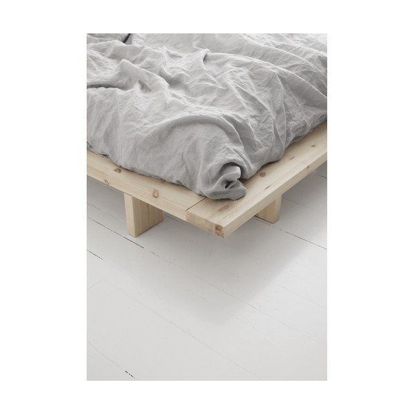 Dvojlôžková posteľ z borovicového dreva s matracom Karup Design Japan Comfort Mat Raw/Black, 160 × 200 cm-image-4