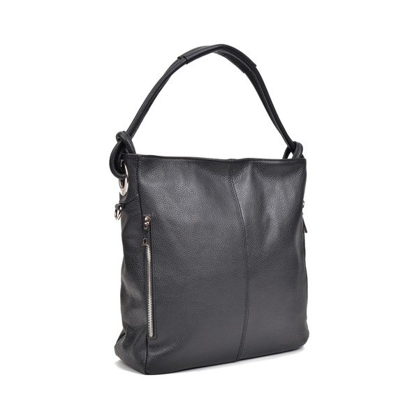 Čierna kožená kabelka Anna Luchini Smiela-image-1