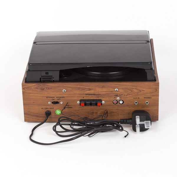 Čierny gramofón s rádiom GPO Empire Black TG-192-image-1