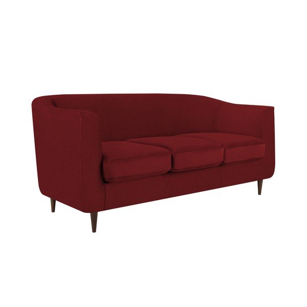 Červená zamatová pohovka Kooko Home Glam, 175 cm-image-3