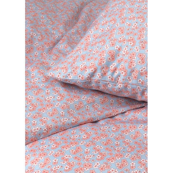 Svetlomodro-ružové predĺžené obliečky na dvojlôžko z bavlneného saténu 200x220 cm Pleasantly - JUNA-image-2