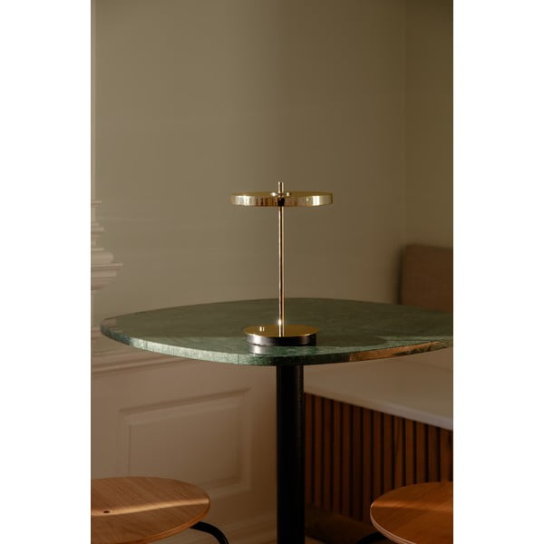 LED stolová lampa so stmievačom v zlatej farbe s kovovým tienidlom (výška  31 cm) Asteria Move – UMAGE-image-1