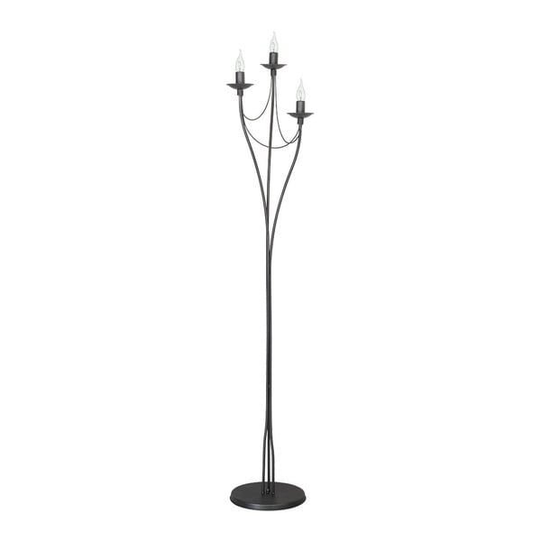 Tmavosivá voľne stojacia lampa Glimte Charming, výška 164 cm