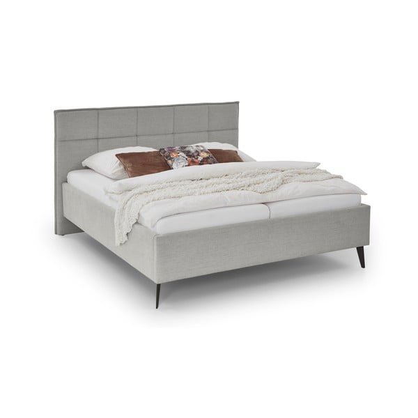 Svetlosivá čalúnená dvojlôžková posteľ bez roštu 180x200 cm Paulo – Meise Möbel-image-4