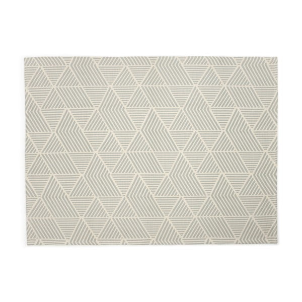 Detský sivý ručne vyrobený koberec Naf Naf Geometric, 120 × 160 cm