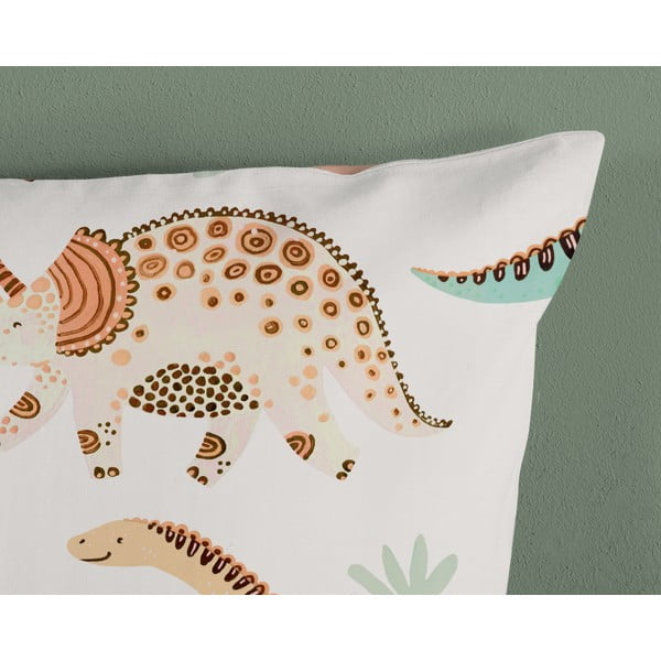 Hnedé/béžové bavlnené detské obliečky na jednolôžko 140x200 cm Dino – Good Morning-image-3